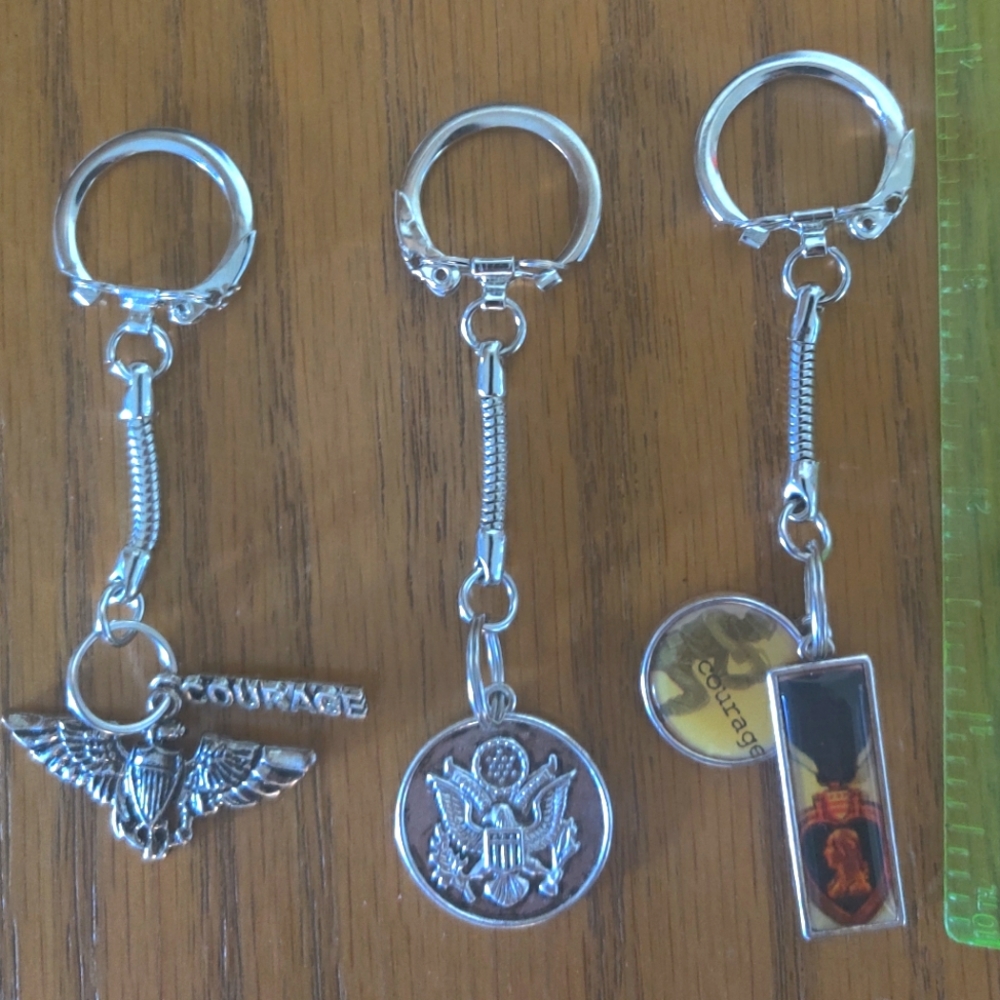 🆕 3 Handmade Military inspired keychains 🪖🇺🇸